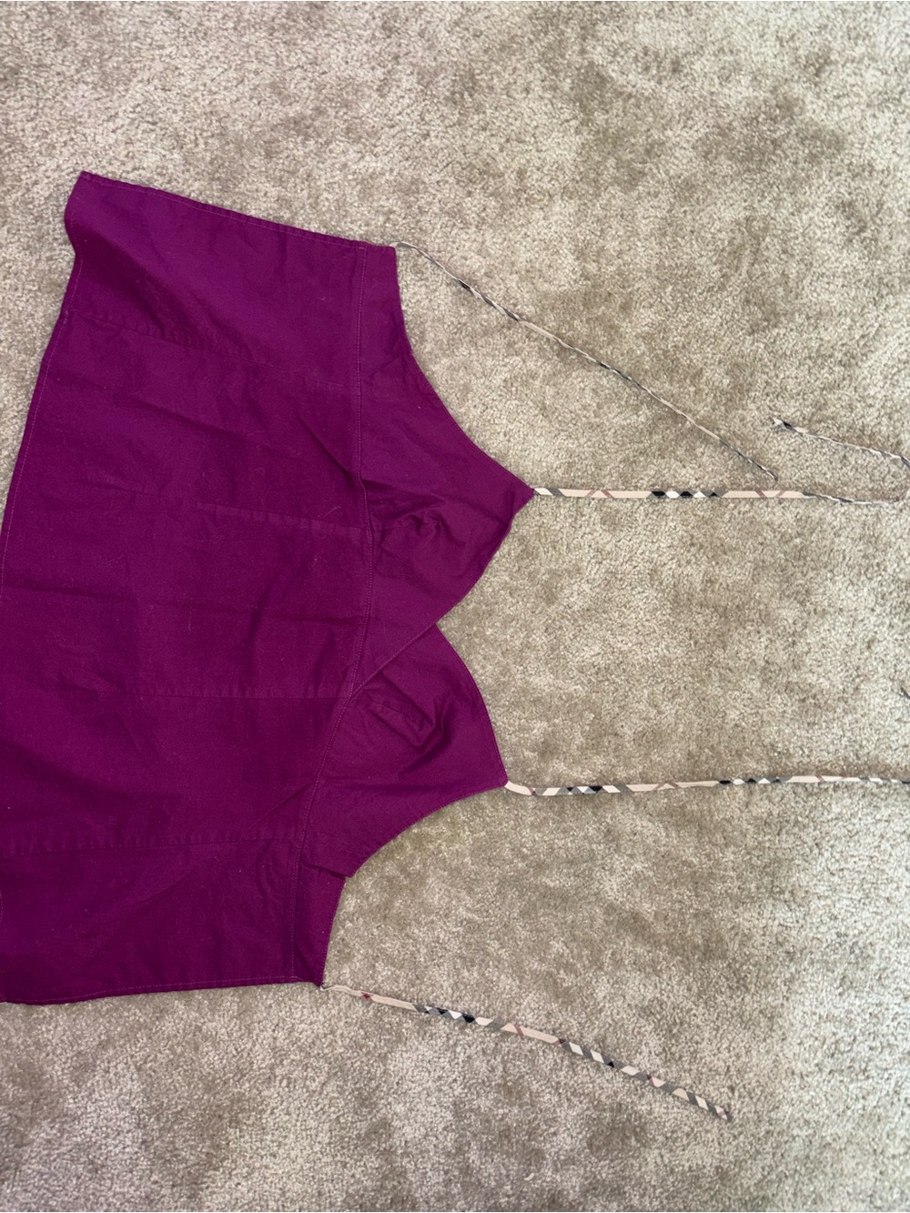 Burberry Magenta Spaghetti-Strap Crop Top